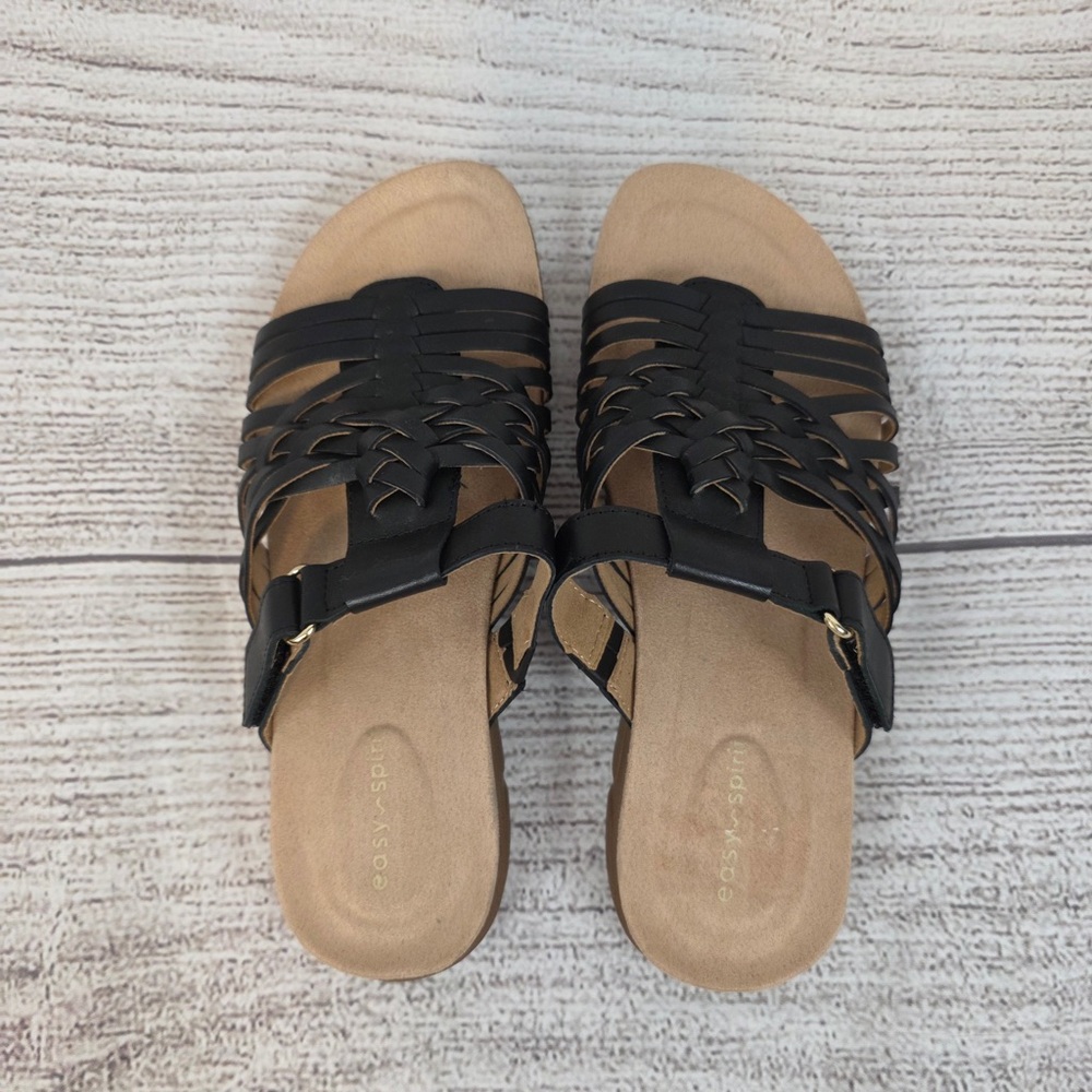 Easy Spirit Mindi Women's Black Strappy Sandals - Picture 8 of 9